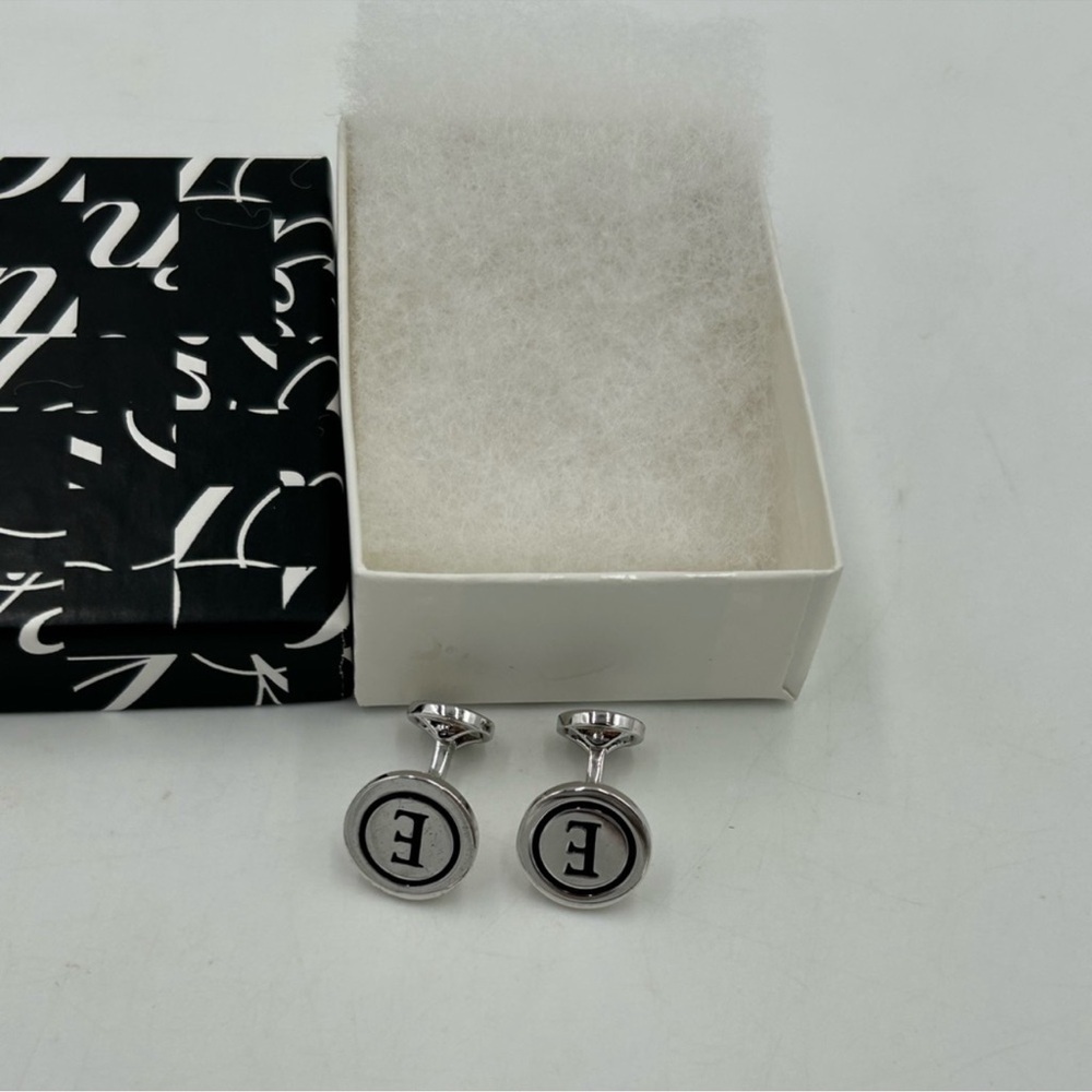 Men’s Saks, Fifth Avenue, E silver cufflinks